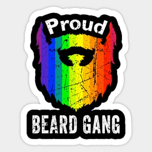 Proud Beard Gang - Gay National Flag Beard Sticker